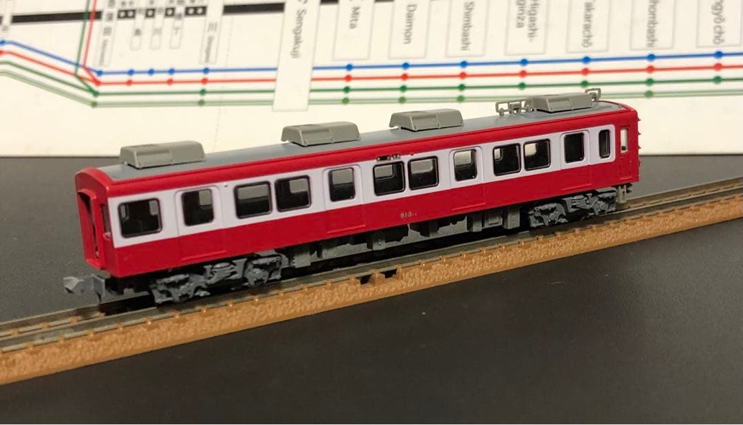 管理番号1617 京急800形旧塗装 NゲージKATO塗装済キット組立品T車3両