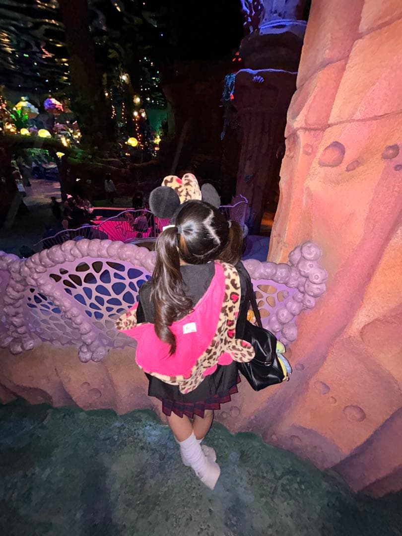 ディズニーヒョウ柄ミニーマフラーキャップ