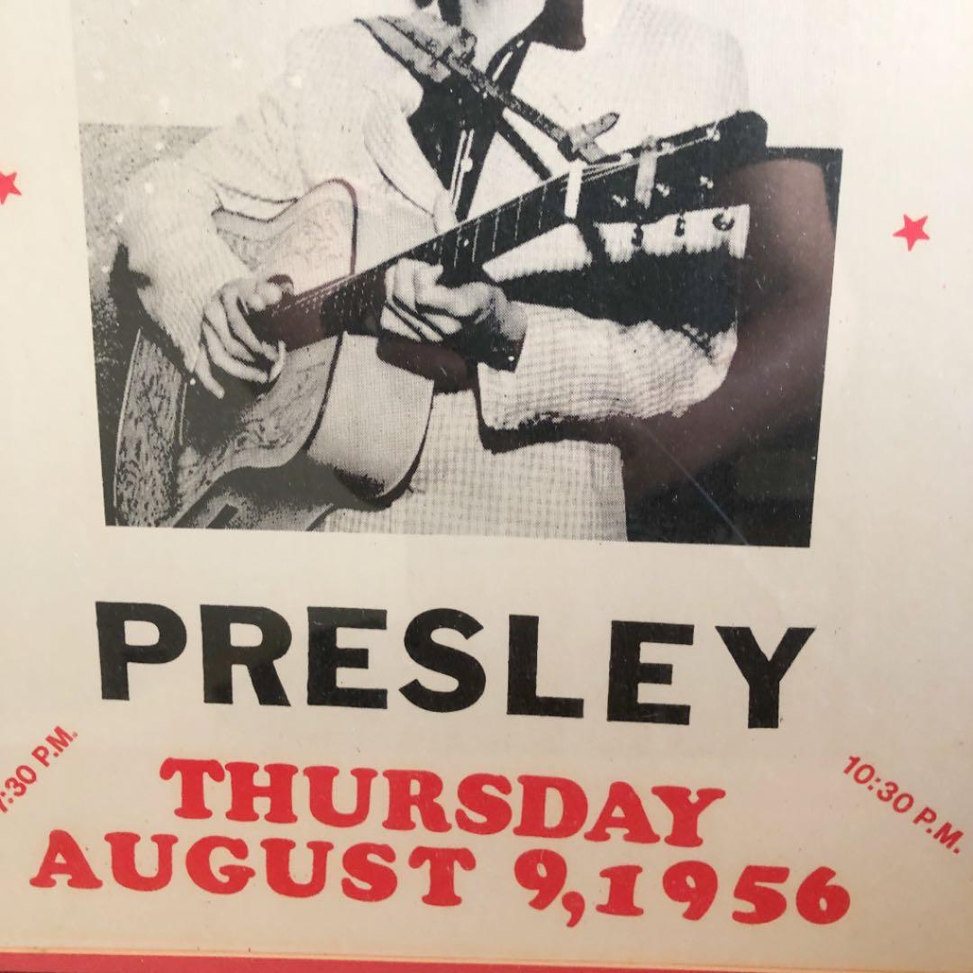 額装入☆エルビス　プレスリー　1956復刻ポスター