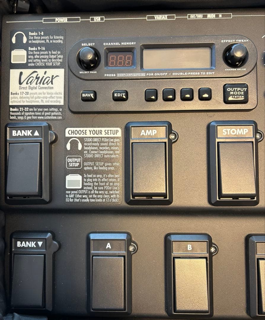 Line6 POD XT LIVE エフェクター、アンプシュミレータ
