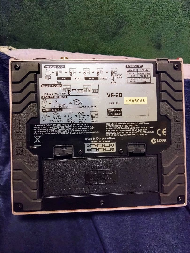 【美品】BOSS VE-20 ボーカルエフェクター　アダプター、説明書付き◎
