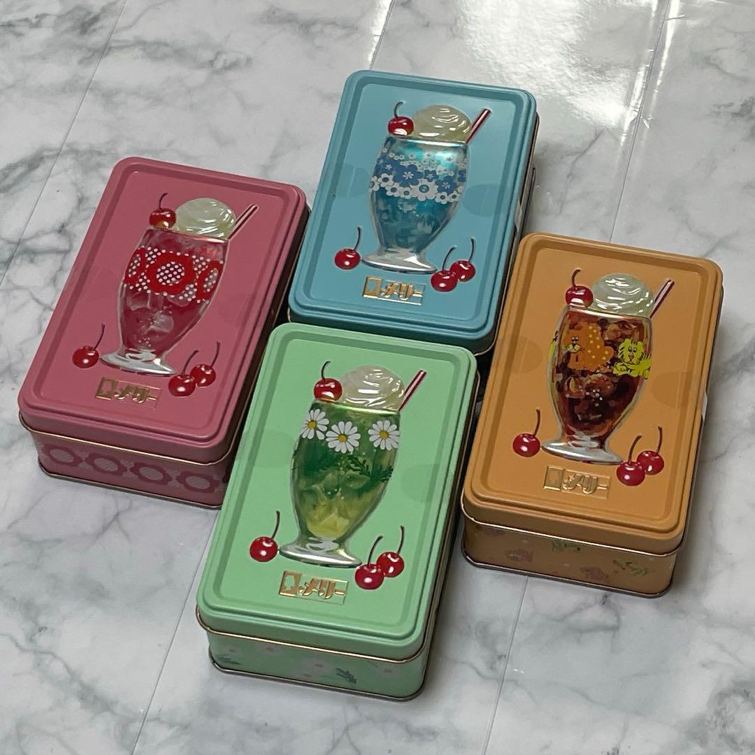 【アデリアレトロ】4缶　メリーチョコレート はじけるキャンディ　未開封