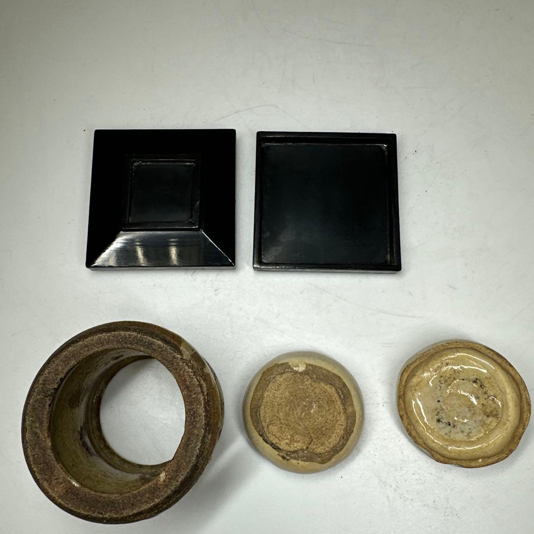 江戸時代　蓋物　香合　螺鈿　東な7-0415①