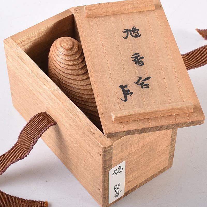 茶道具　塗師　辻石斎造　鳩香合　無盡宗左（即中斎）極め箱　M　R8062