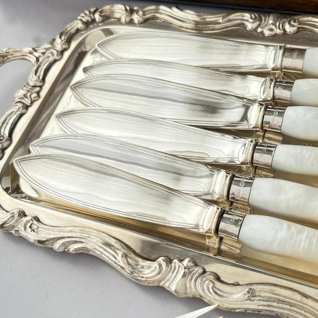 【John Biggin】【白蝶貝/純銀継手 】 マザーオブパール