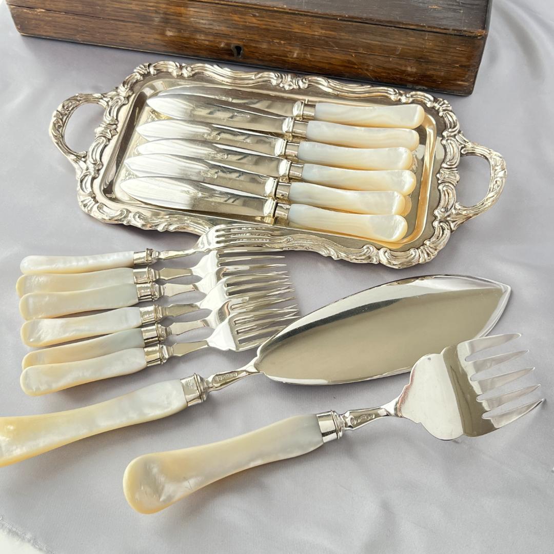 【John Biggin】【白蝶貝/純銀継手 】 マザーオブパール