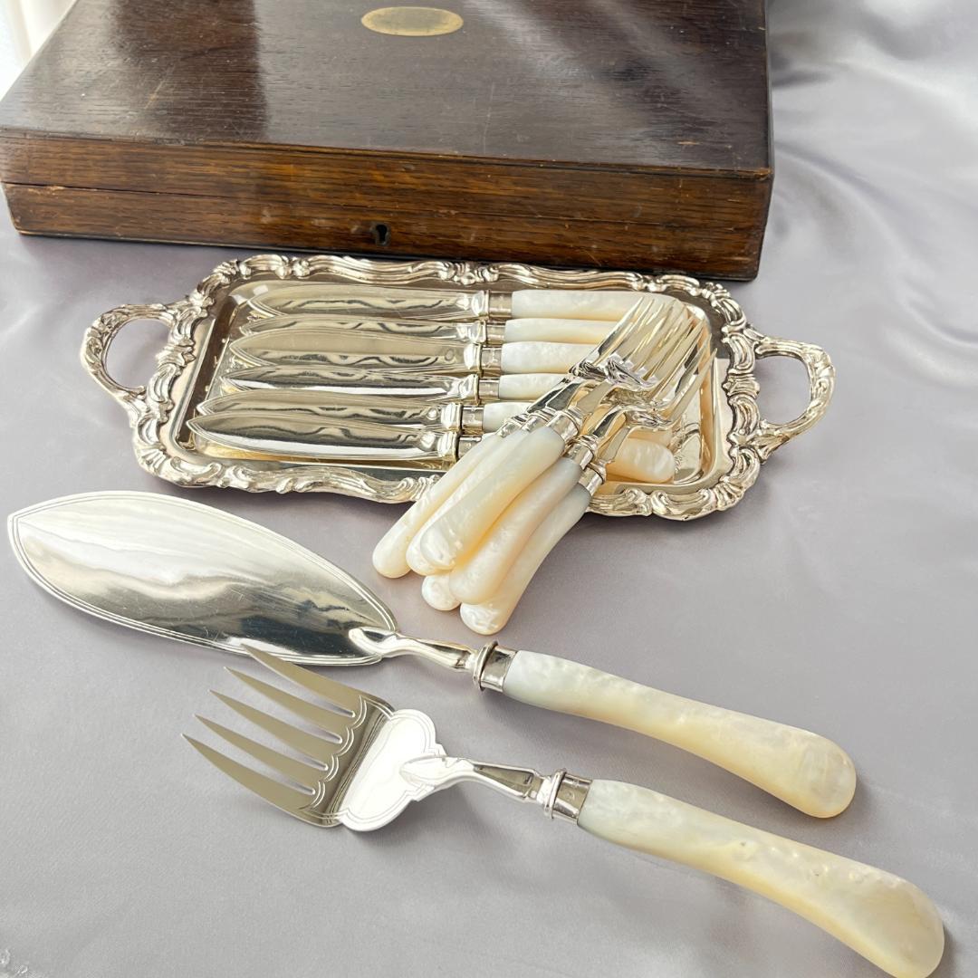 【John Biggin】【白蝶貝/純銀継手 】 マザーオブパール