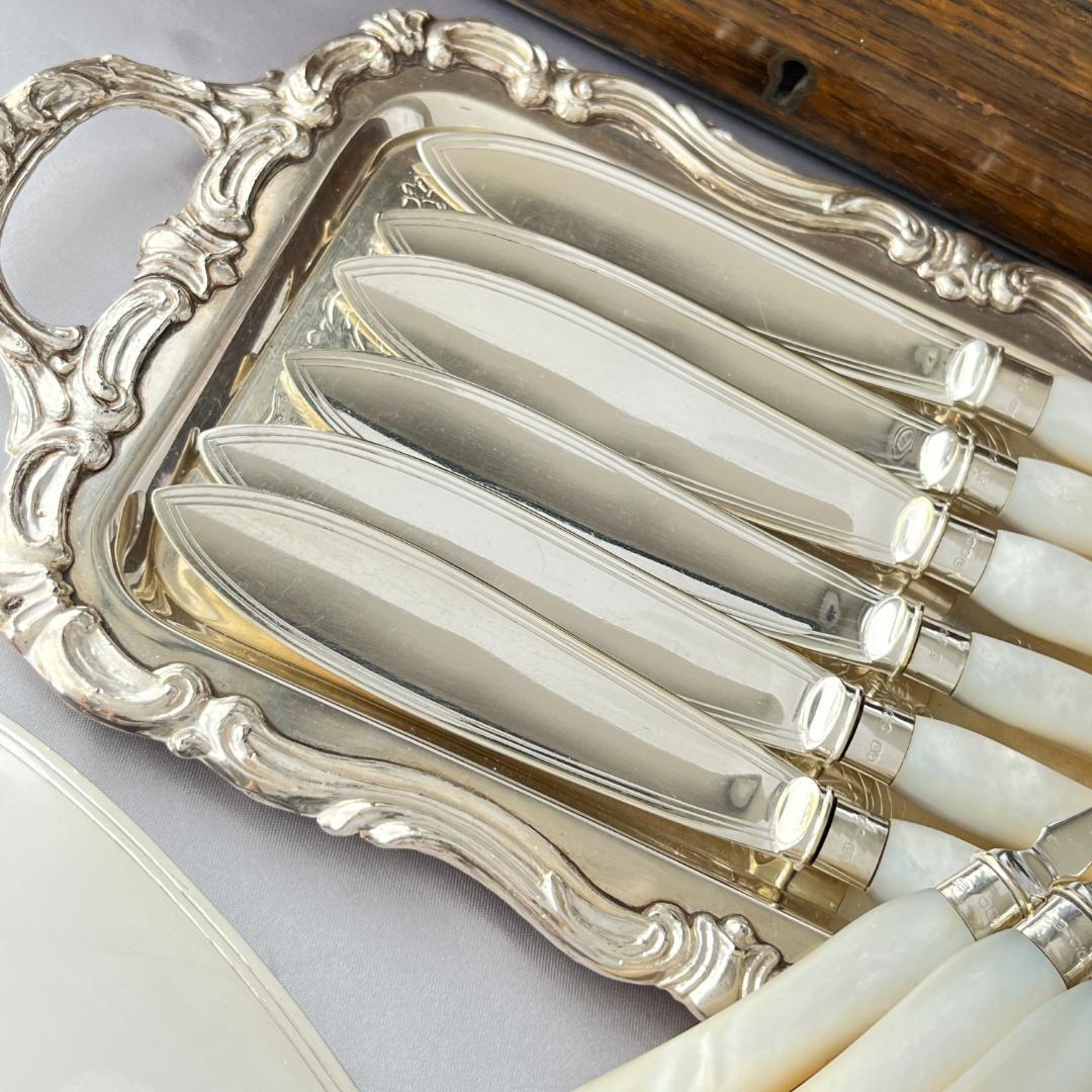 【John Biggin】【白蝶貝/純銀継手 】 マザーオブパール