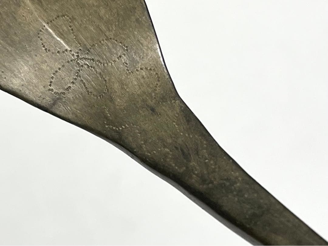 #1韓国骨董　アンティーク　高麗匙　砂張　佐波理　古銅　スプーン　スッカラ　灰匙