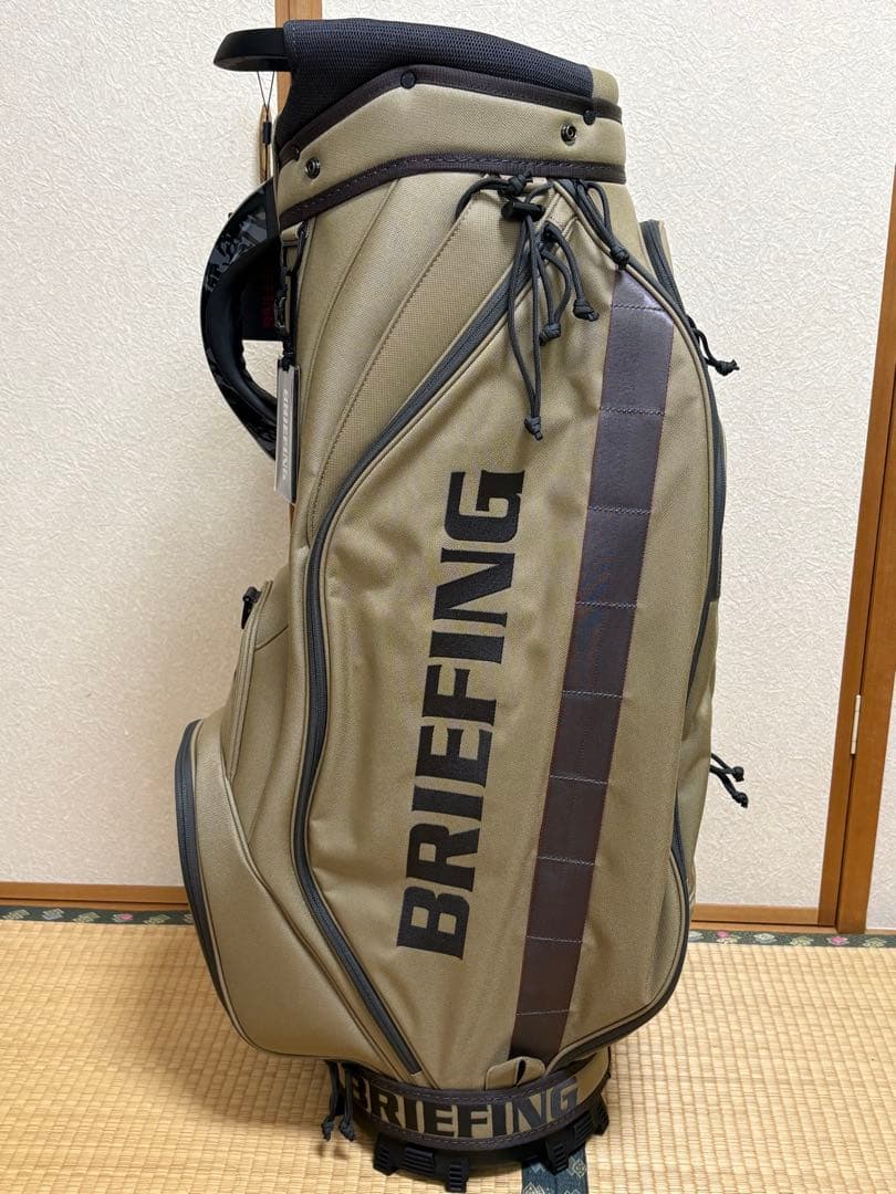 未使用)ブリーフィング キャディバッグ 25年モデル CR-5#04 タン