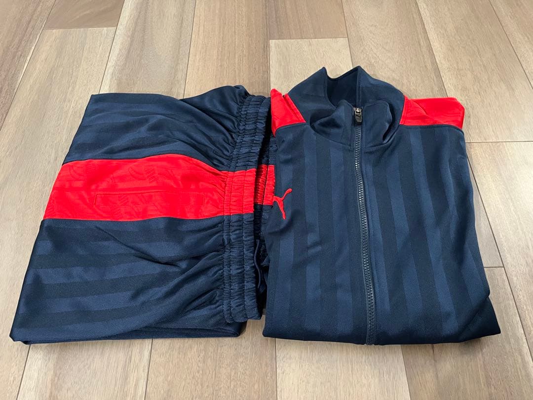 PUMA ジャージ L ネイビー/レッド