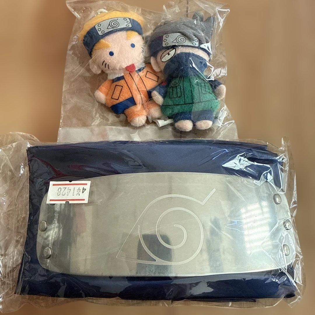 ナルト カカシ　ぬいぐるみキーホルダー 応募者全員サービス　公式額当てセット