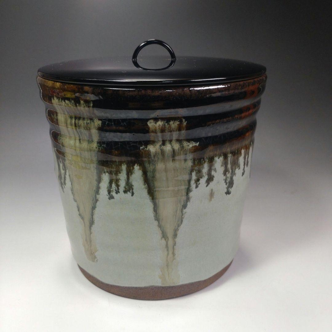 イ52 水指『朝鮮唐津一重口水指』『久右衛門造　共箱』茶道具