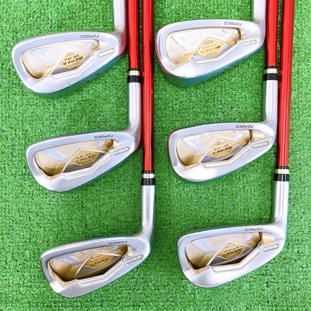 テ43★★2星2S ホンマベレス IS-03 6本レフティアイアンセット 金 左