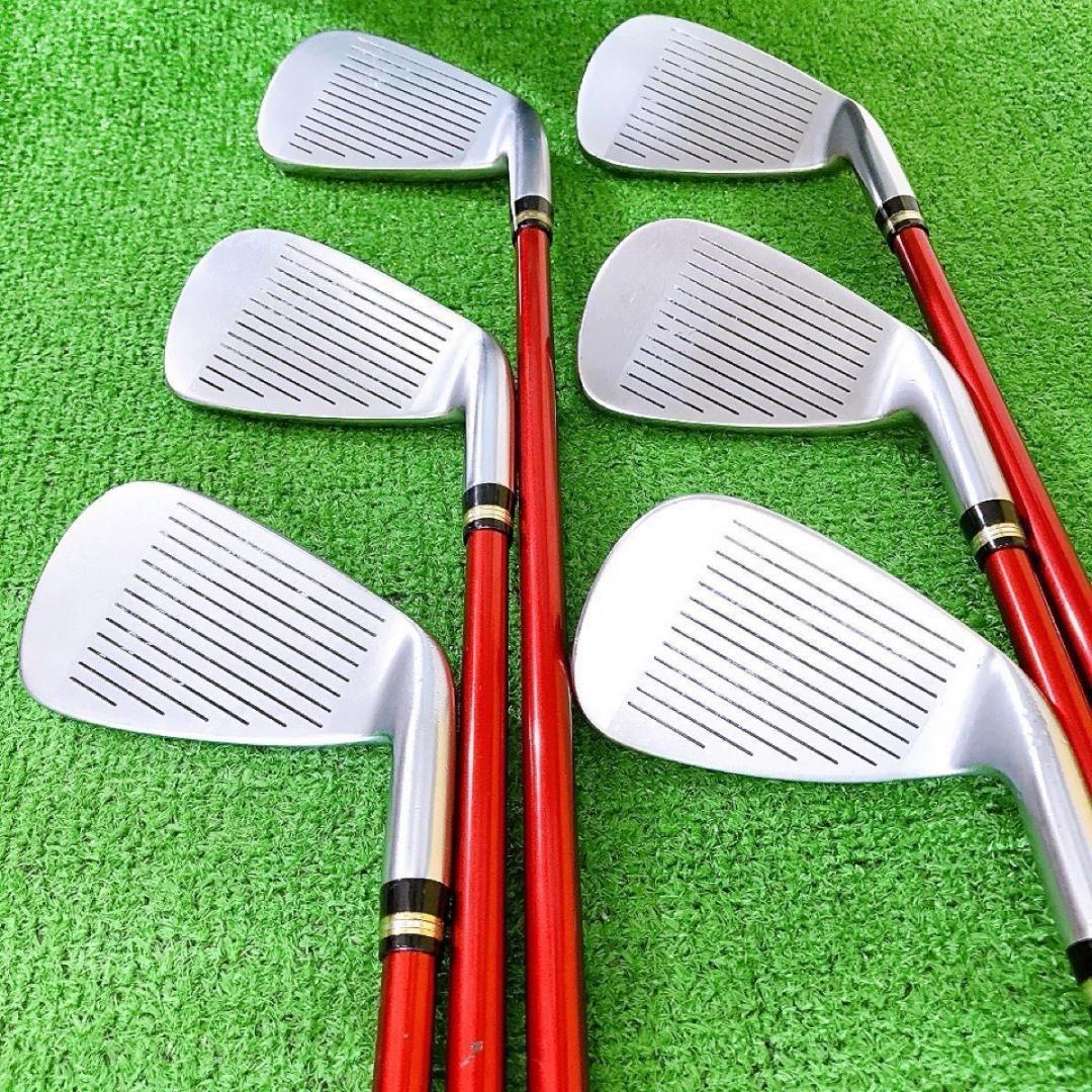 テ43★★2星2S ホンマベレス IS-03 6本レフティアイアンセット 金 左