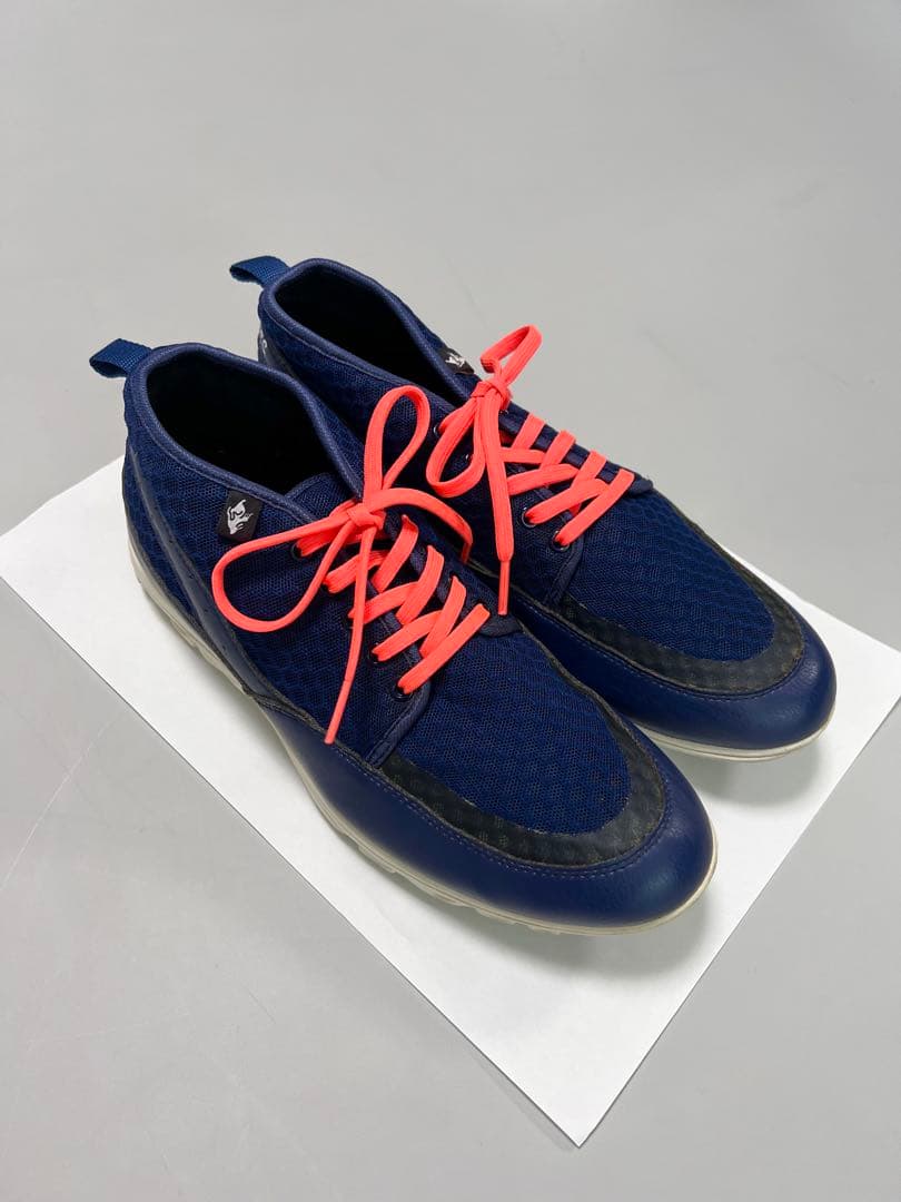 綺麗　パーリーゲイツ　ゴルフシューズ　24.5㎝　ネイビー×オレンジ