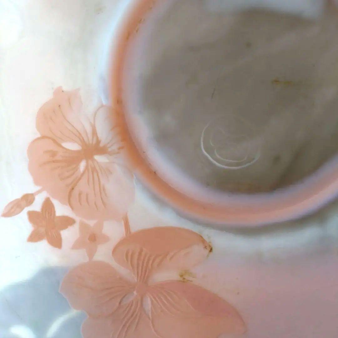 ガレ　紫陽花文平花器　エミール・ガレ　アールヌーボー　アジサイ