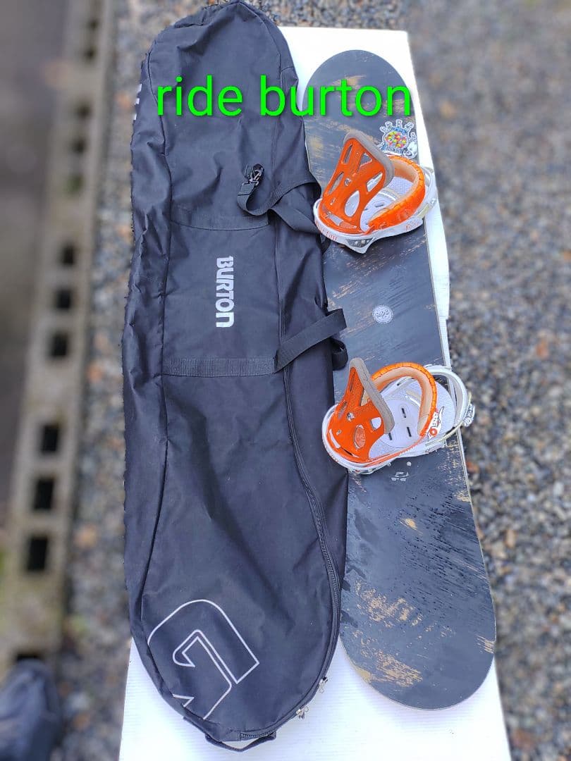 RIDE☓BURTON スノーボード BURTONケース付き3点セット