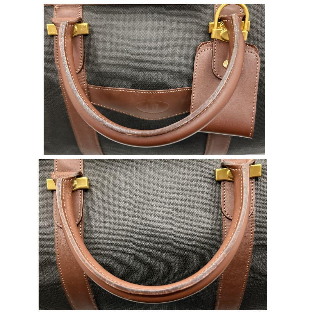 dunhill PVC×レザーボストンバッグ 大容量旅行 50cm英国クラシック