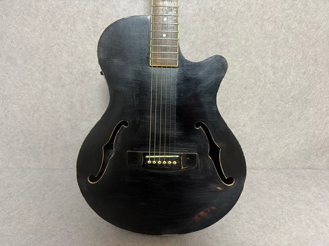 エレアコ Fホール 塗装 詳細不明 ブラック アコースティックギター