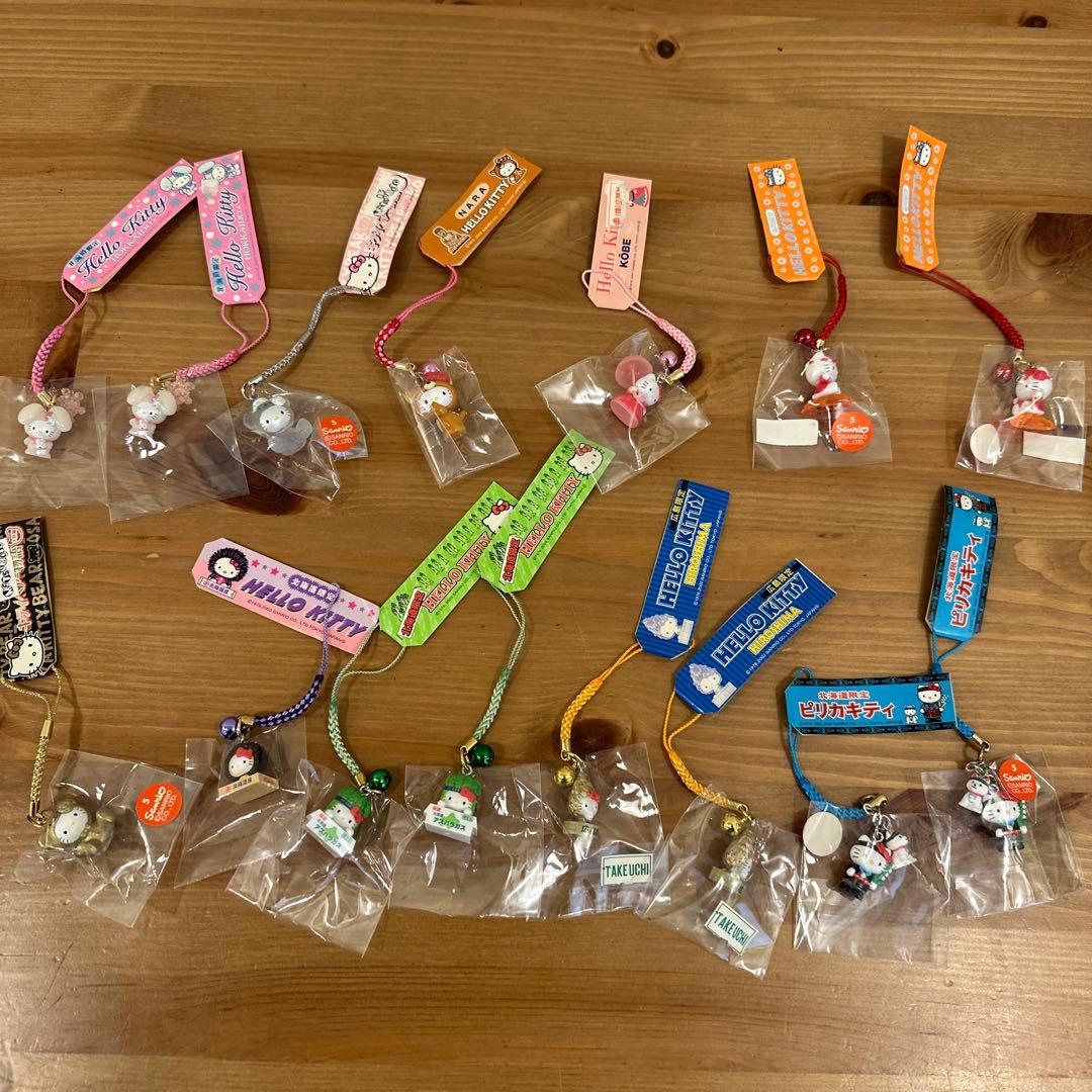 ハローキティ 平成レトロ 2002-2003 ご当地ストラップ まとめ売り