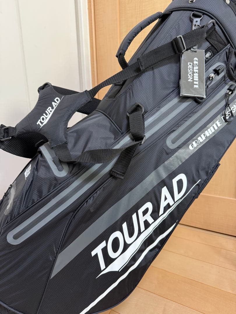 新品★ツアーAD★スタンドキャディバッグ★ツアー支給品★未使用★ゴルフバッグ★黒