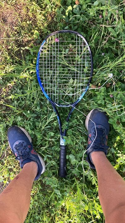 ガットが切れてます