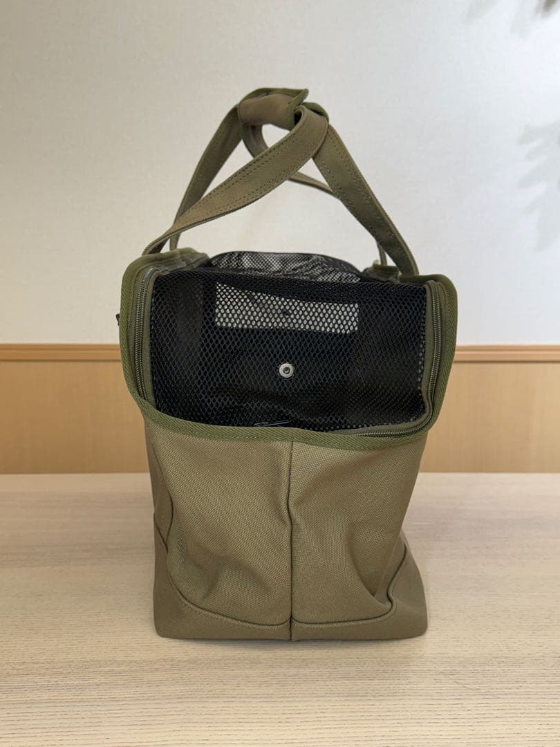 free stitch スクエアトート カーキ Lサイズ ペット用キャリーバッグ