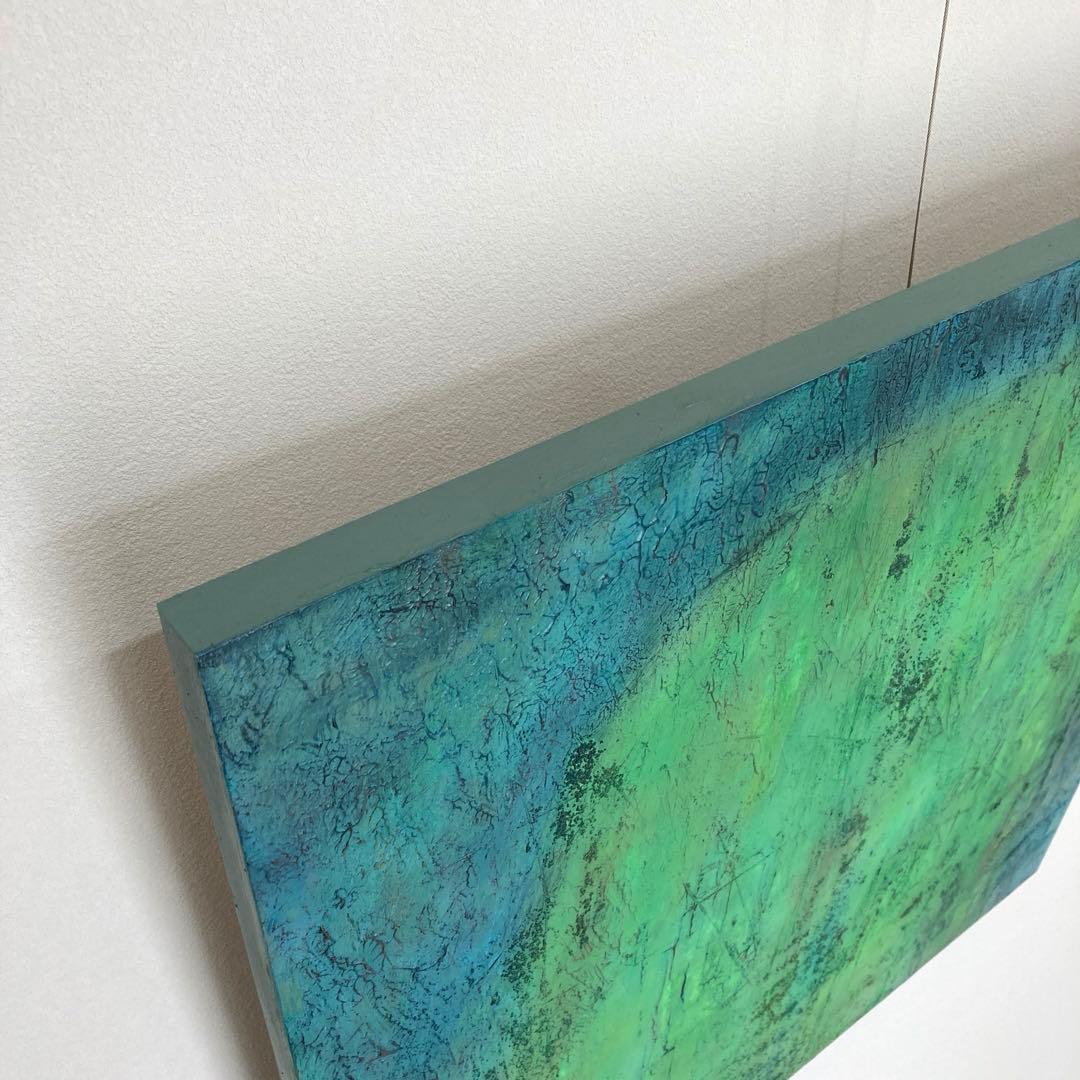 絵画 アクリル画 北欧 アート 抽象画 爽やか インテリア おしゃれ グリーン