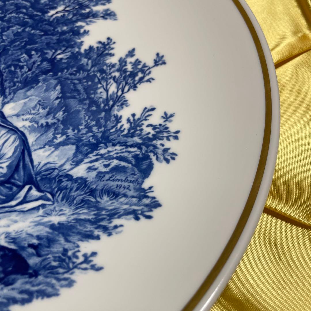 ◇美品＊１９４２年＊クリスマスプレート＊直径２５cm＊箱入り・Meissen・