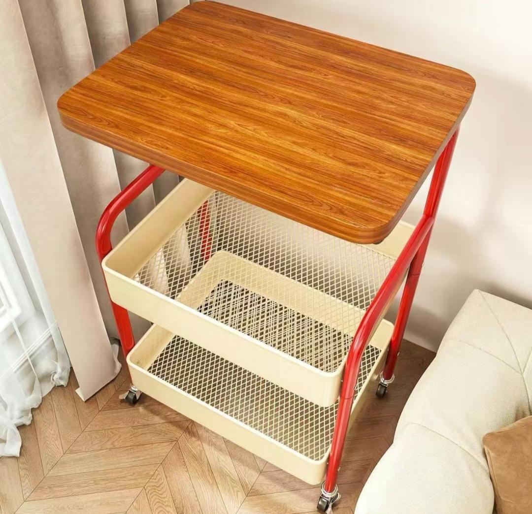 赤いオフィスワゴン キャスター付き