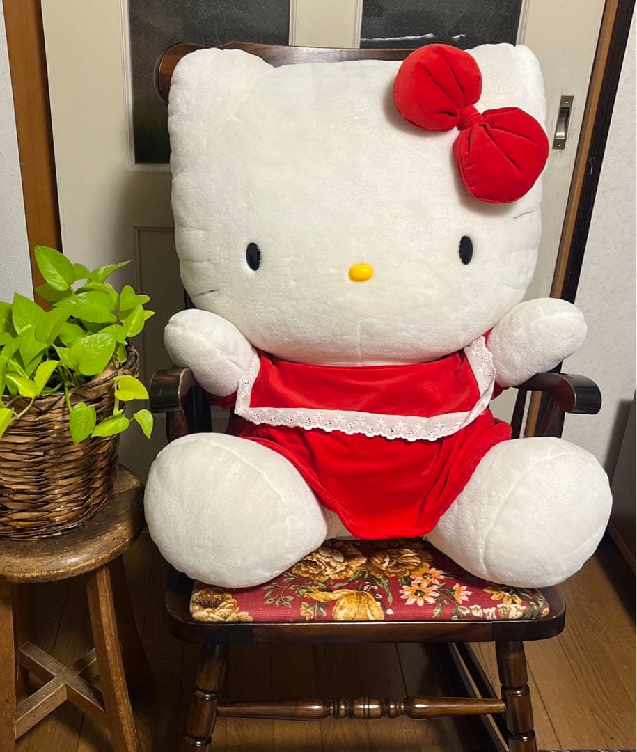 昭和レトロ　キティちゃん　ぬいぐるみ　限定品？　ビックサイズ　希少　大型