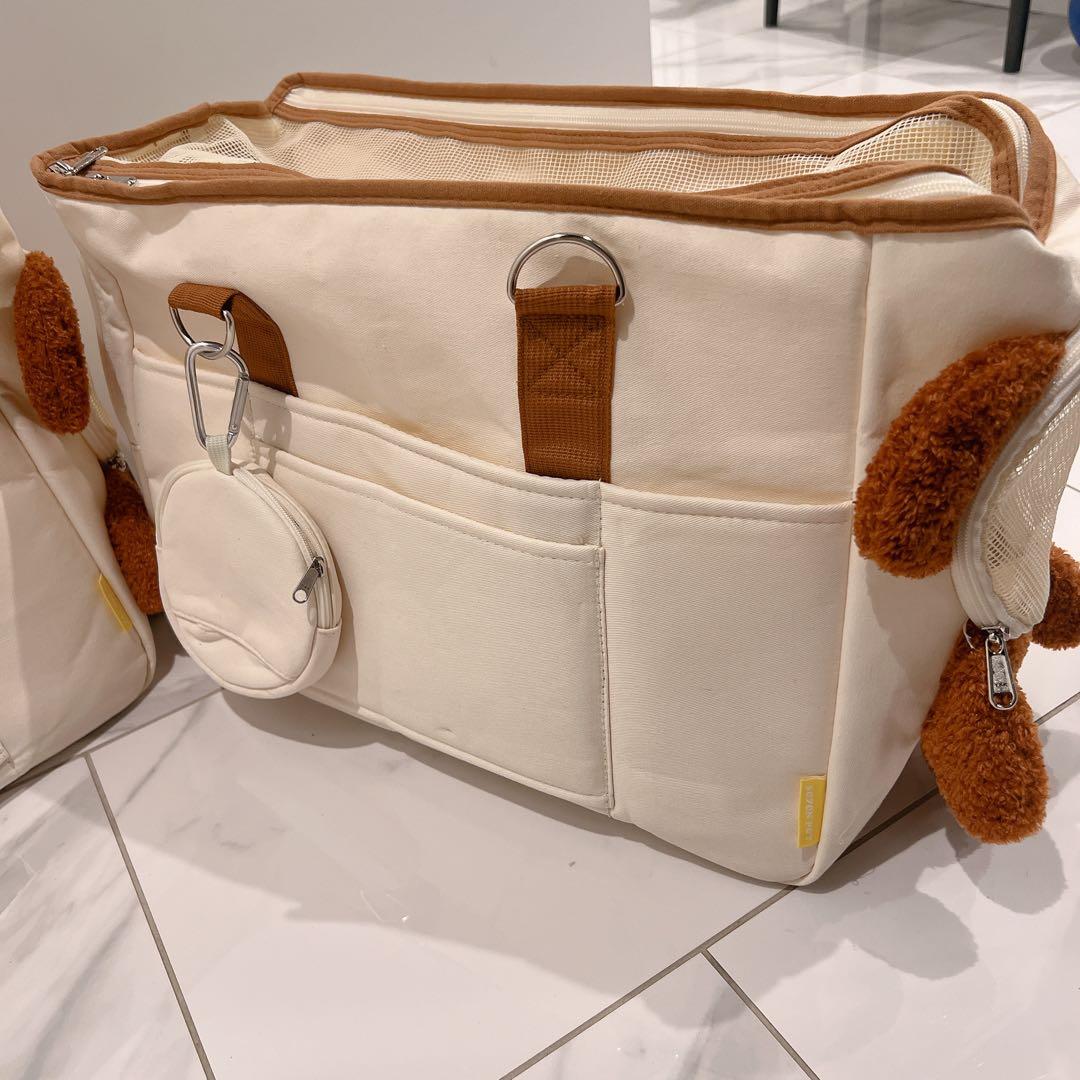 [セブンペット] 犬猫 ペットキャリーバッグ テディバッグ ショルダー2個セット