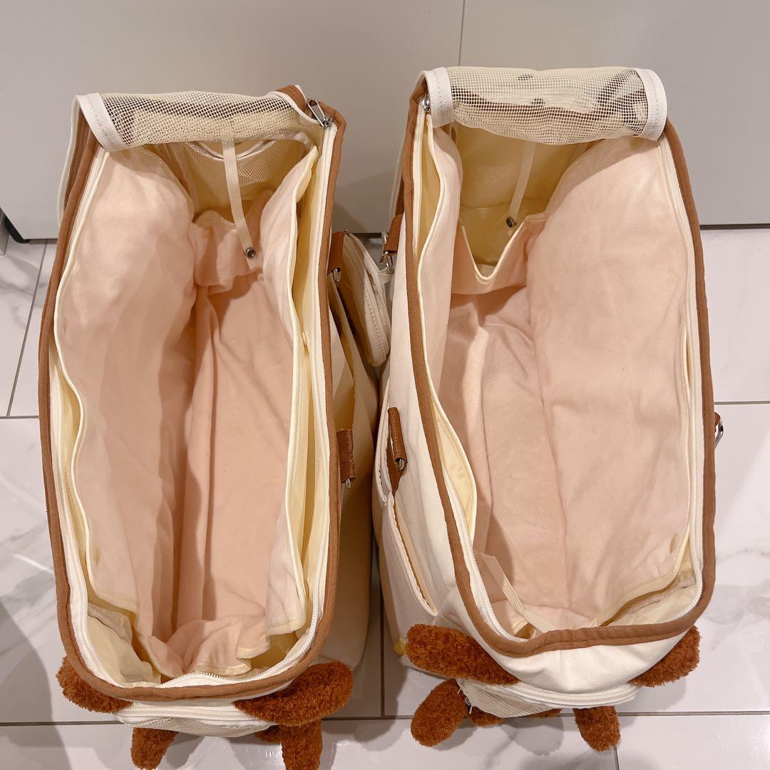 [セブンペット] 犬猫 ペットキャリーバッグ テディバッグ ショルダー2個セット