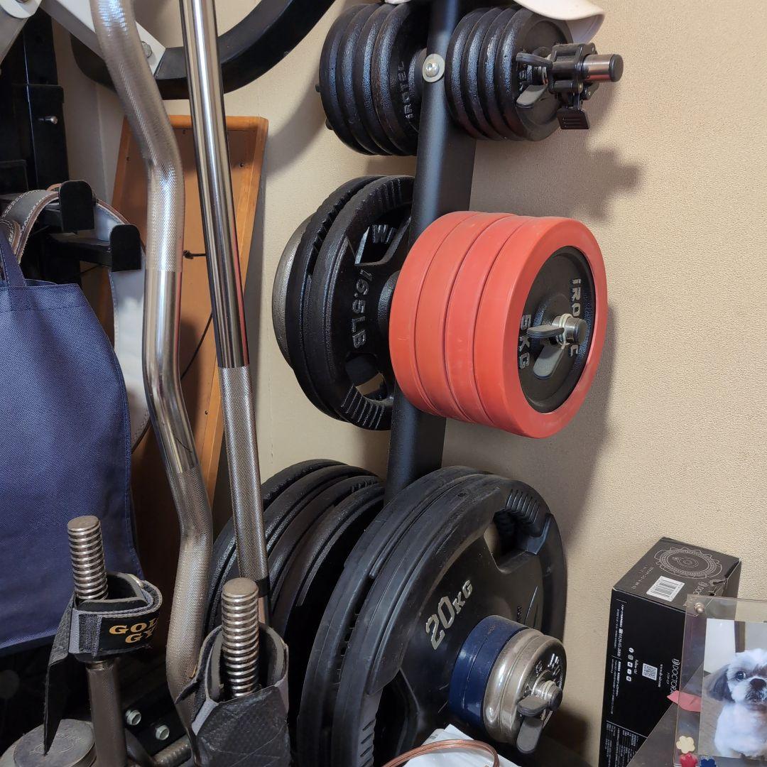 【アイロテック他】トレーニングベンチ バーベル他ウェイトは計100キロ以上