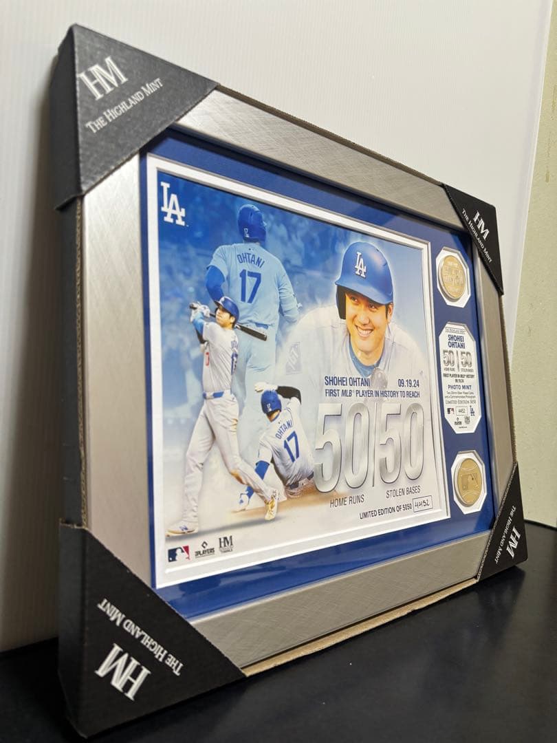 大谷翔平　50-50 記録達成 ダブルフォトミント シリアル番号付き