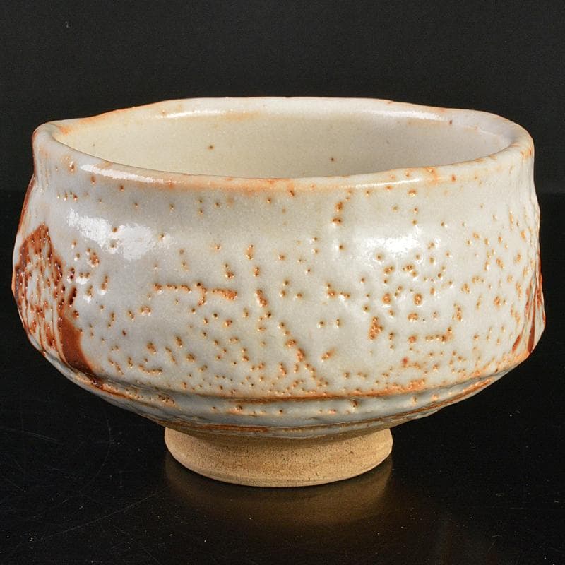 加藤唐九郎　一無斎（一ム斎）作　古志戸窯　志野茶碗　清水公照極め箱　FR7282