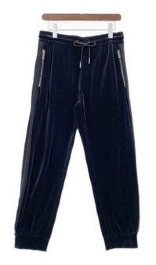 Giorgio Armani ベルベット　トラックスーツ　スウェット　ネイビー