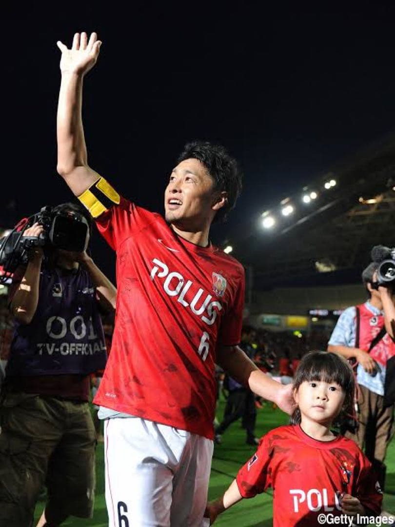 ナイキJリーグ日本サッカーユニフォーム浦和レッズ山田暢久11 12ホーム赤黒