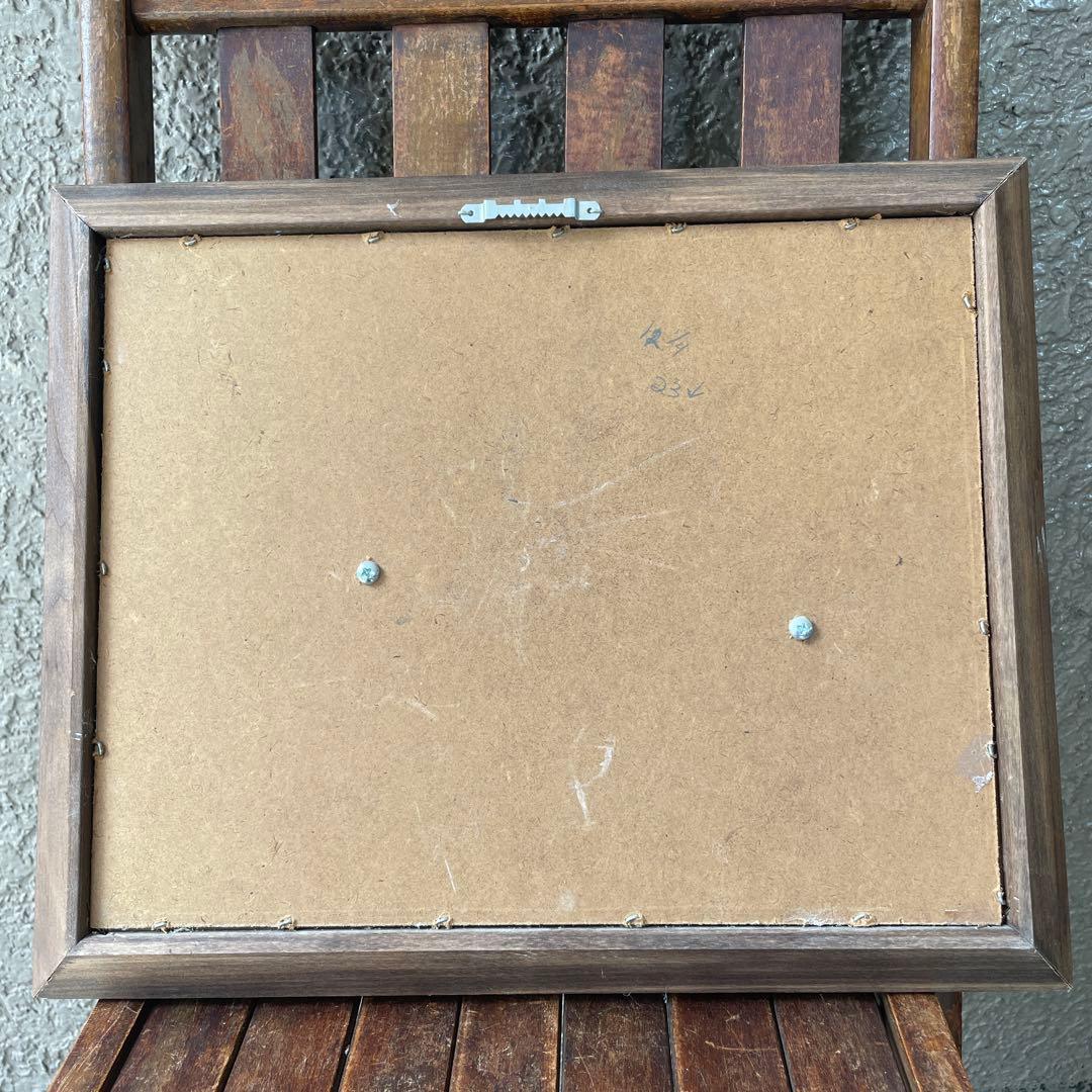 貴重！70's アメリカアンティーク　ウエスタン風景壁掛け　馬車インテリア雑貨