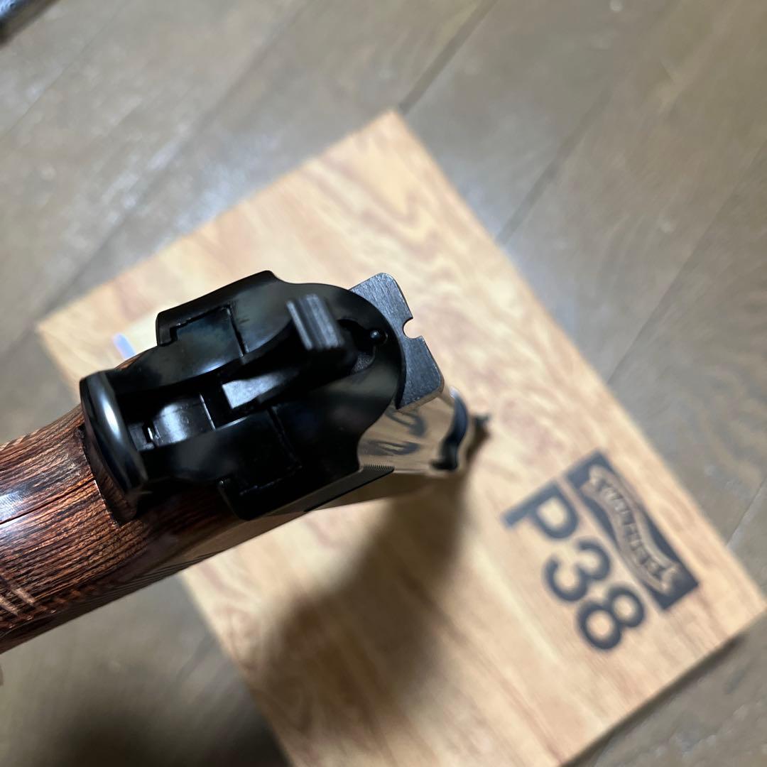 マルゼン ワルサー P38 ブラックメタル　木グリ付