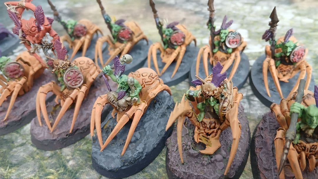 ウォーハンマー AoS Gloomspite Spider Riders x20