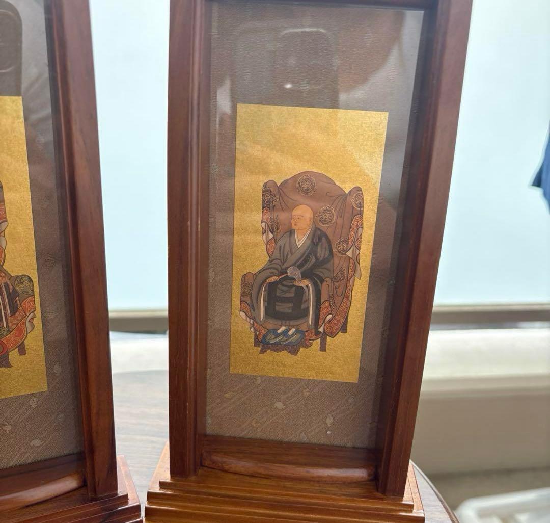 掛軸セット 掛軸スタンド 曹洞 小 両脇 常済大師 承陽大師 脇仏 脇軸 脇侍