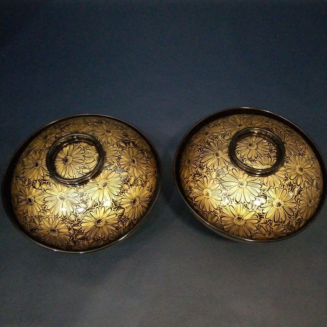 専用 総沈金 菊花詰 吸物椀 5客　懐石椀 茶道具