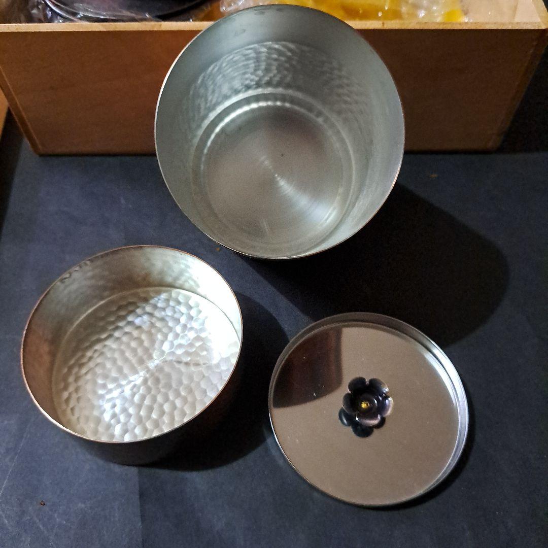 茶器揃　翠玉堂製品　銅製品　瑞煌　共箱付　六点セット　新品　木箱付