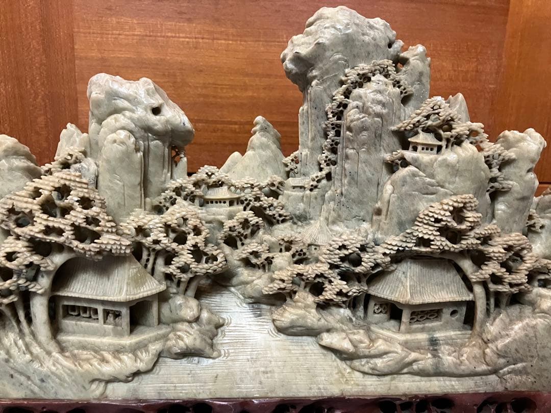 N3578 中国 寿山石 彫刻 置物