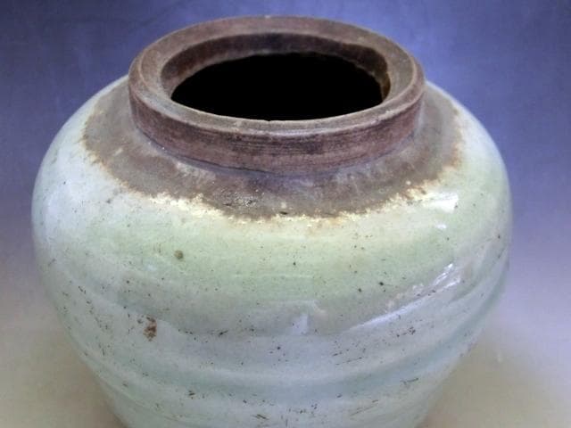 蓋物■中国 李朝 茶入 蓋壷 小壺 古玩 唐物 中国 古美術 時代物 骨董品■