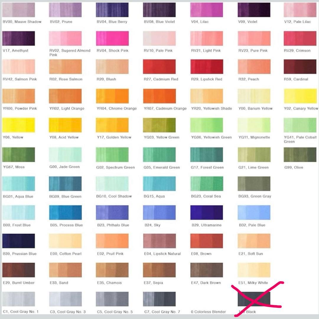 Copic Ciao 72色Aセット＋10色