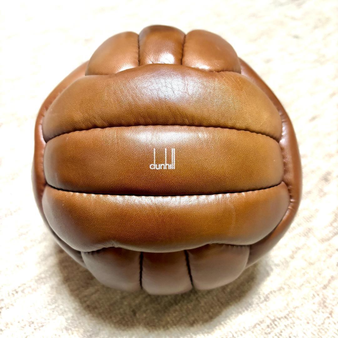 希少　入手困難品　ダンヒル　dunhill レザーボール ブラウン　茶色　サイン