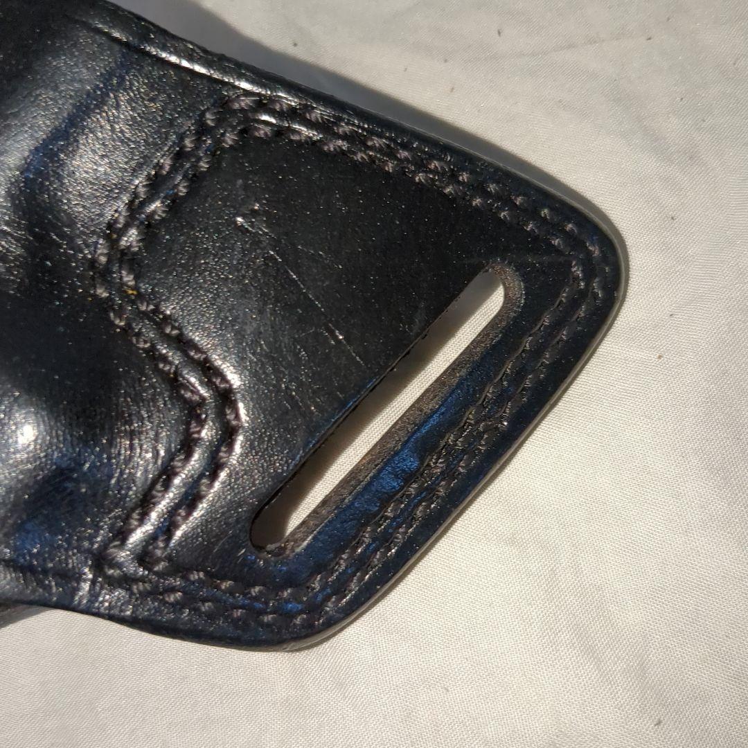 米国実物bianchi #5 ブラックウィドウ　本革レザーホルスター　リボルバー